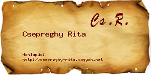 Csepreghy Rita névjegykártya